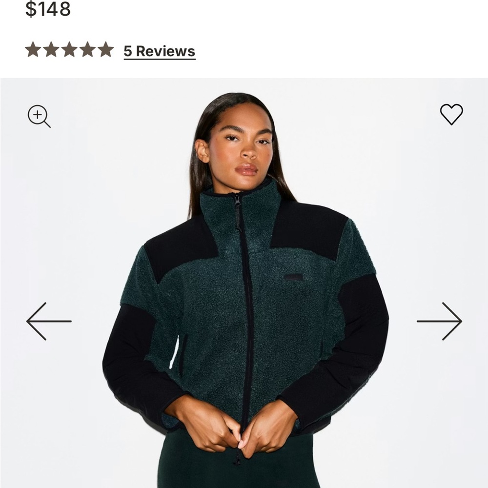 Skims teddy BOXY ZIP UP JACKET